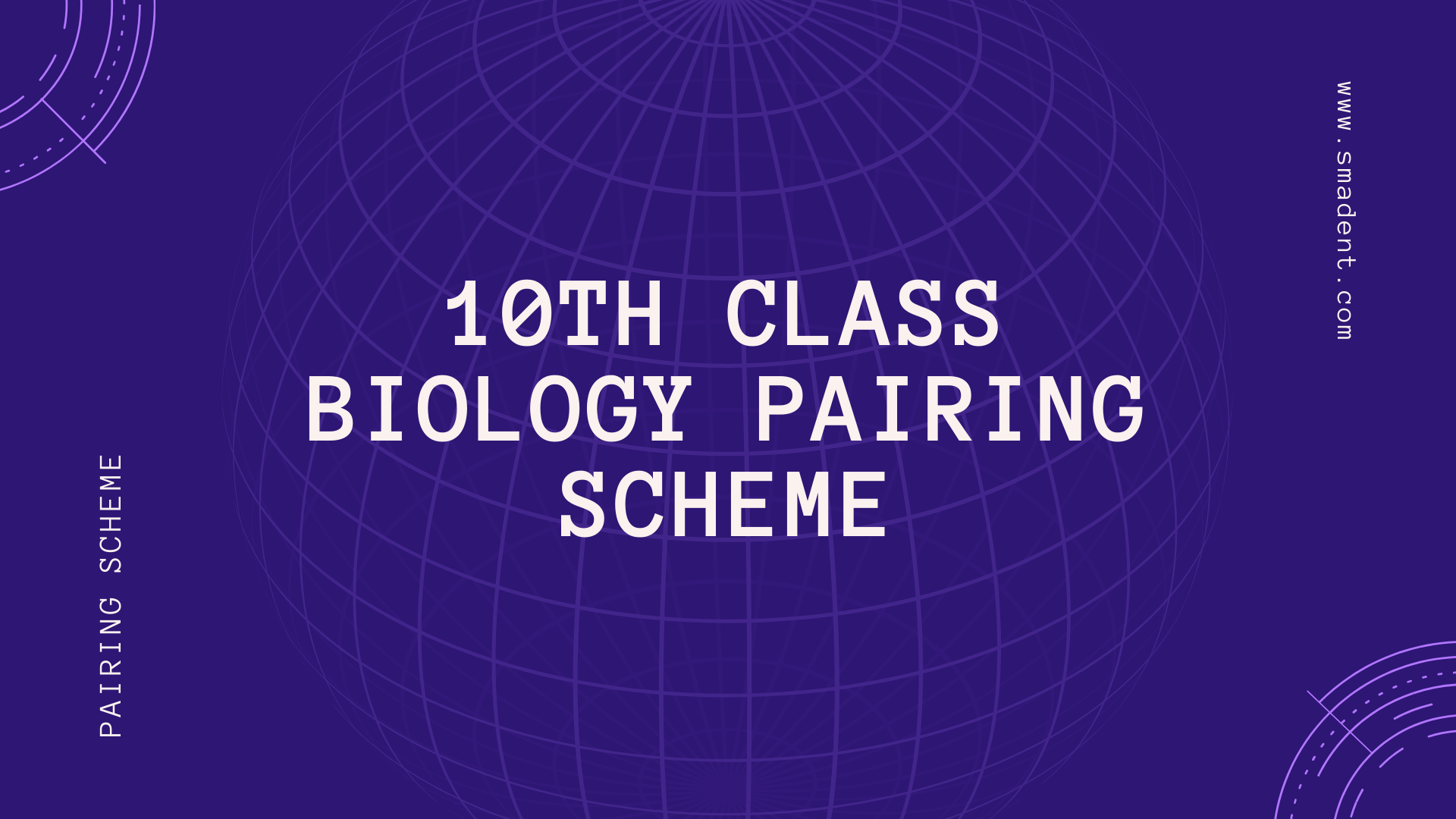 10th Class Biology Pairing Scheme 2020