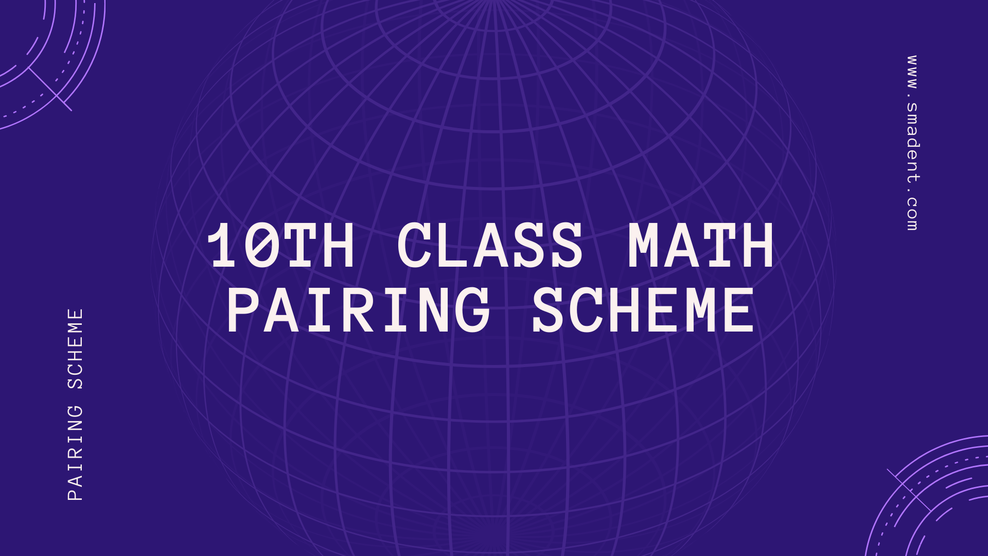 10th Class Math Pairing Scheme 2020